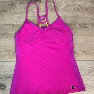 Trina Turk Pink and Yellow Strappy Tank Top